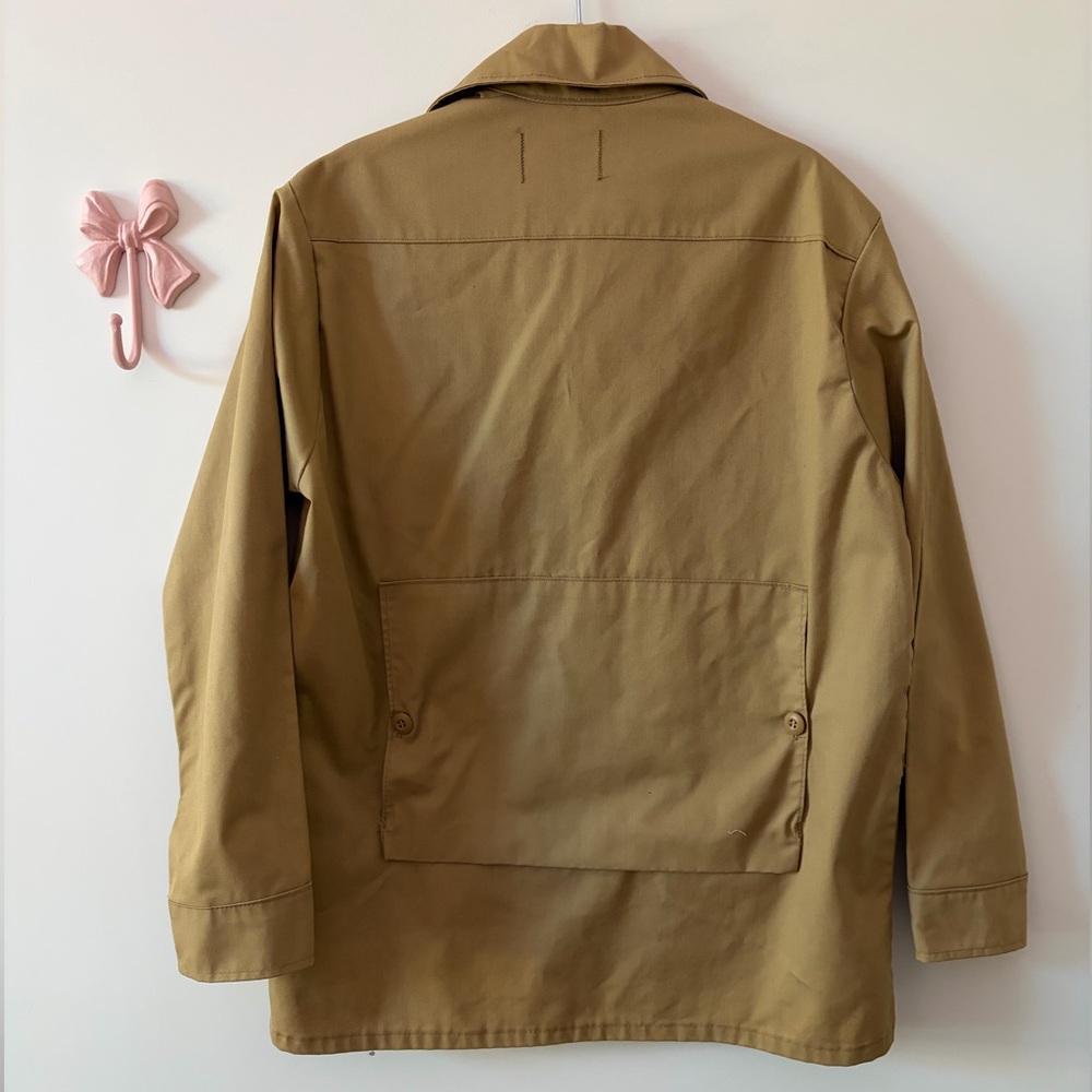 Vintage SAFTBAK Belted Hunting Jacket Medium Tan Safari Utility Coat USA - Picture 3 of 16